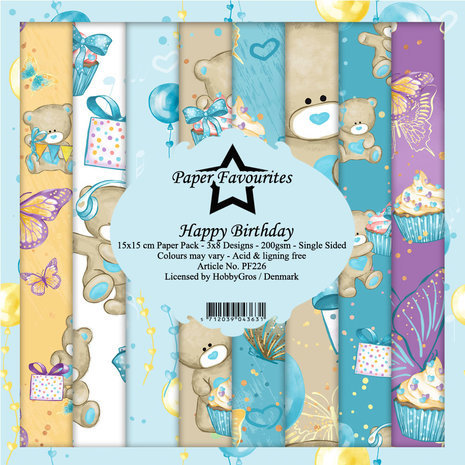 Paper Favourites Happy Birthday 6x6 Inch Paper Pack (PF226)