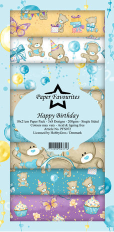 Paper Favourites Happy Birthday Slimline Paper Pack (PFS072) Paper Favourites Happy Birthday Slimline Paper Pack (PFS072)