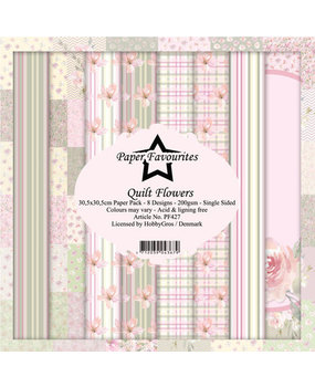 Paper Favourites Quilt Flowers 12x12 Inch Paper Pack (PF427)
