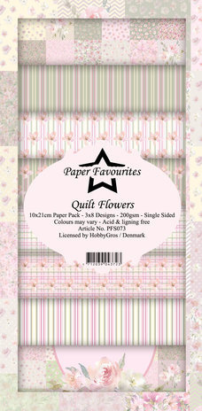 Paper Favourites Quilt Flowers Slimline Paper Pack (PFS073) Paper Favourites Quilt Flowers Slimline Paper Pack (PFS073)