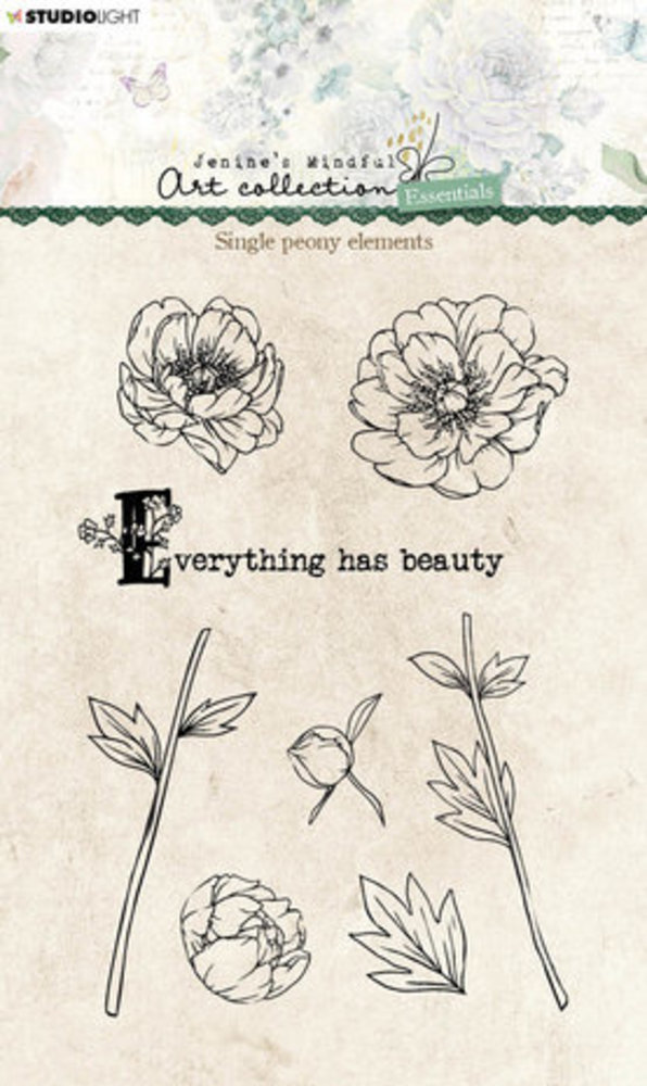 Studio Light Jenine's Mindful Art Collection Clear Stamps Single Peony Elements (JMA-ES-STAMP339) Studio Light Jenine's Mindful Art Collection Clear Stamps Single Peony Elements (JMA-ES-STAMP339)