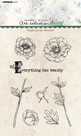 Studio Light Jenine's Mindful Art Collection Clear Stamps Single Peony Elements (JMA-ES-STAMP339) Studio Light Jenine's Mindful Art Collection Clear Stamps Single Peony Elements (JMA-ES-STAMP339)