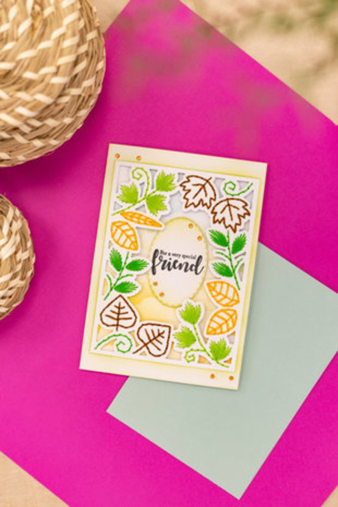 Gemini Embroidery Frame Swirly Leaves Create-a-Card Dies (GEM-MD-CAD-SWLE) Gemini Embroidery Frame Swirly Leaves Create-a-Card Dies (GEM-MD-CAD-SWLE)