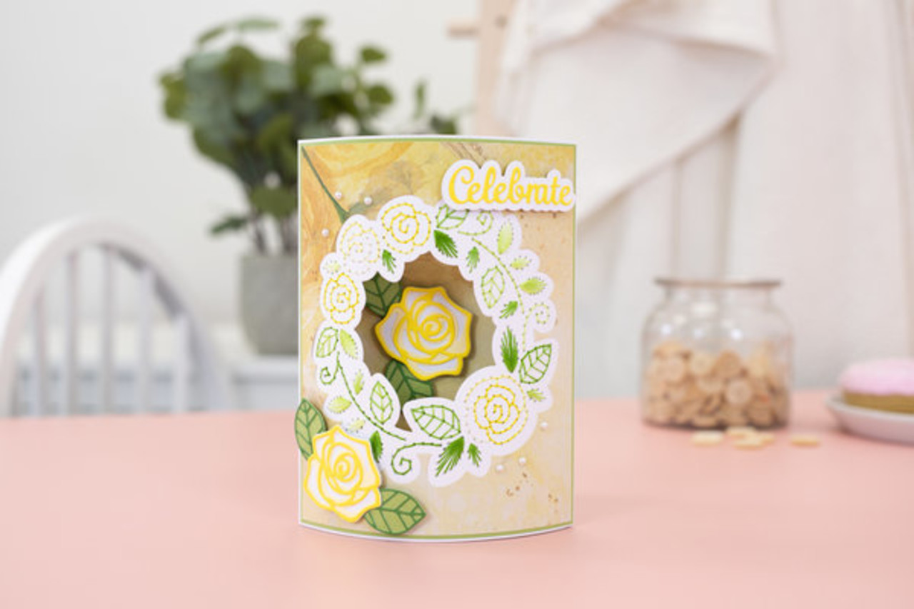 Gemini Embroidery Frame Wreath of Roses Create-a-Card Dies (GEM-MD-CAD-WROR) Gemini Embroidery Frame Wreath of Roses Create-a-Card Dies (GEM-MD-CAD-WROR)