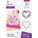 Gemini Embroidery Frame Floral Heart Create-a-Card Dies (GEM-MD-CAD-FLHE)