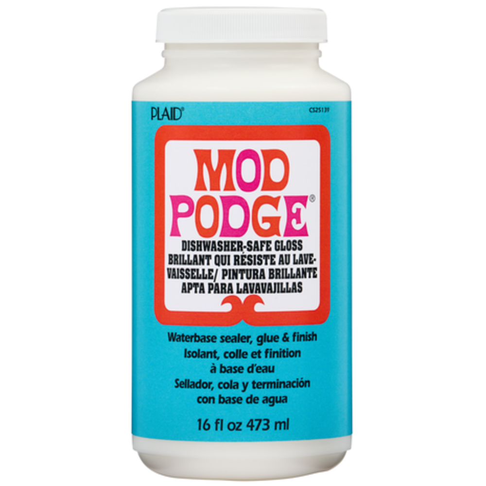 Mod Podge Dishwasher-safe Gloss Glue Sealer & Finish 473 ml (CS25139) Mod Podge Dishwasher-safe Gloss Glue Sealer & Finish 473 ml (CS25139)