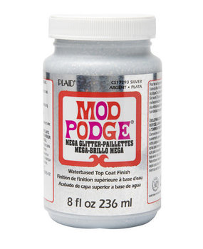 Mod Podge Silver Mega Glitter Top Coat Finish 236 ml (CS17293)