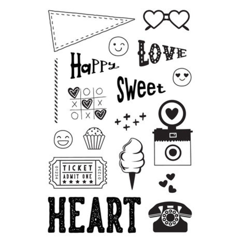 Simple Stories Heart Eyes Clear Stamps (SIS19415)