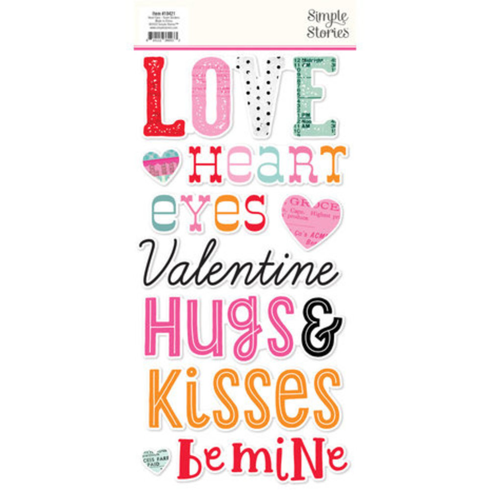 Simple Stories Heart Eyes Foam Stickers (19421)