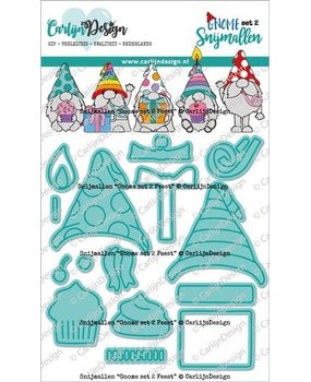 Carlijn Design Snijmallen Gnome Set 2 Feest (CDSN-0196) Carlijn Design Snijmallen Gnome Set 2 Feest (CDSN-0196)