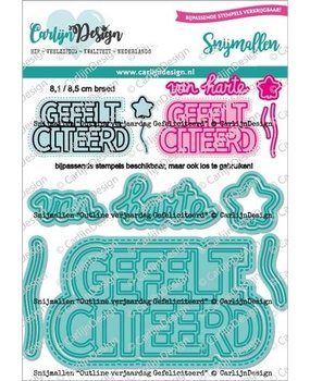 Carlijn Design Snijmallen Outline Verjaardag Gefeliciteerd (CDSN-0199)