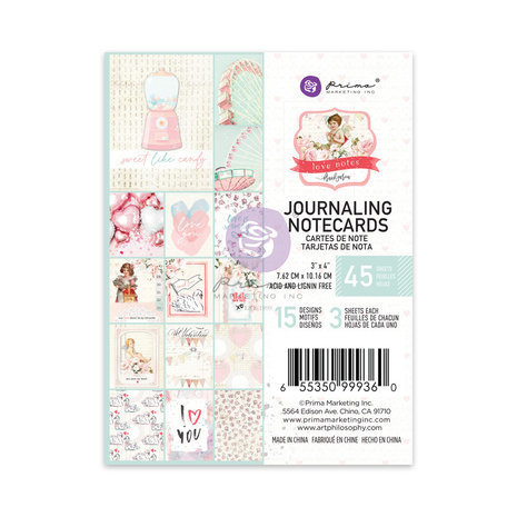 Prima Marketing Inc Love Notes 3x4 Inch Journaling Cards (999360) Prima Marketing Inc Love Notes 3x4 Inch Journaling Cards (999360)