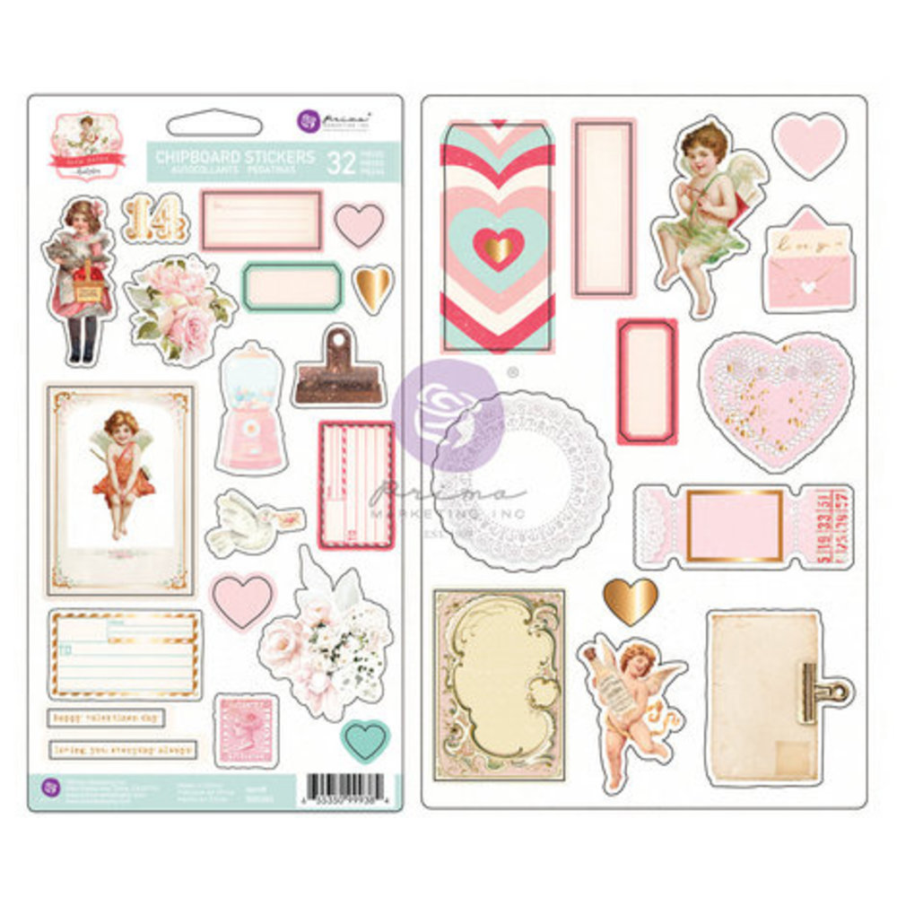 Prima Marketing Inc Love Notes Chipboard Stickers (999384)
