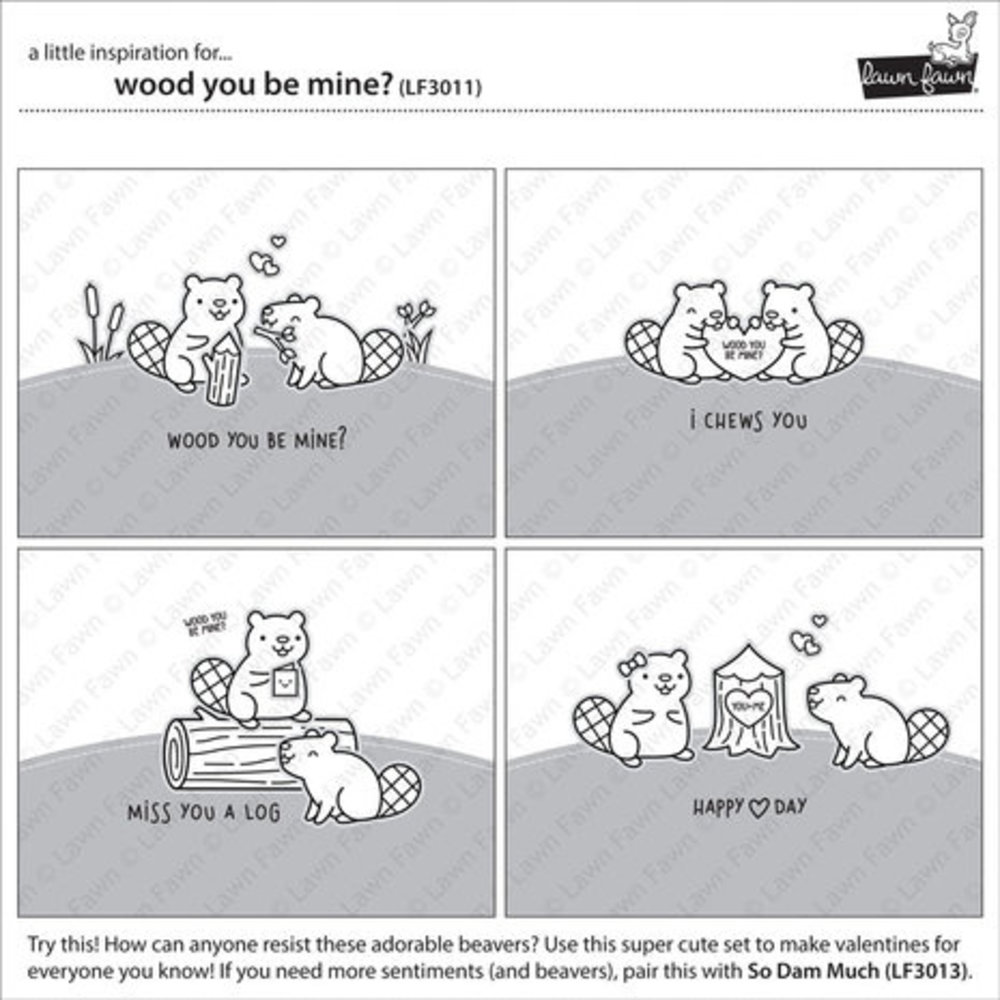 Lawn Fawn Wood You Be Mine? Clear Stamps (LF3011) Lawn Fawn Wood You Be Mine? Clear Stamps (LF3011)