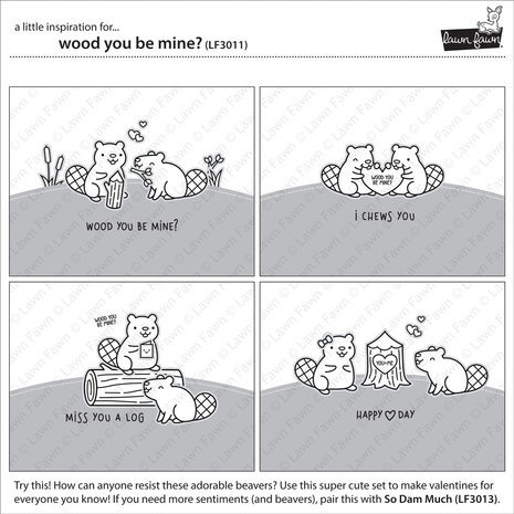 Lawn Fawn Wood You Be Mine? Clear Stamps (LF3011) Lawn Fawn Wood You Be Mine? Clear Stamps (LF3011)