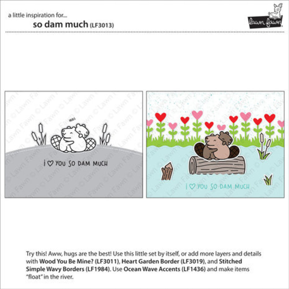 Lawn Fawn So Dam Much Clear Stamps (LF3013) Lawn Fawn So Dam Much Clear Stamps (LF3013)