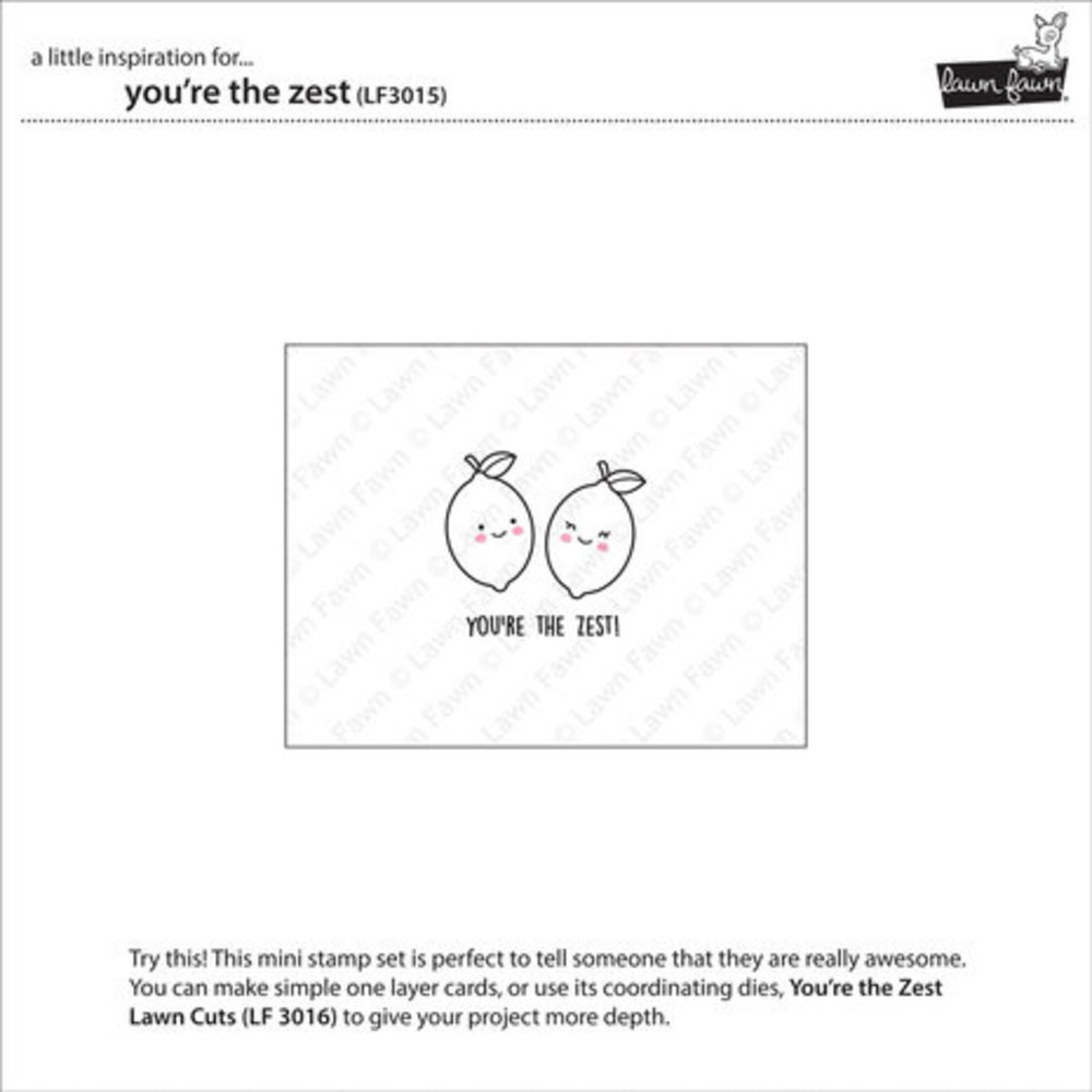 Lawn Fawn You're The Zest Clear Stamps (LF3015) Lawn Fawn You're The Zest Clear Stamps (LF3015)