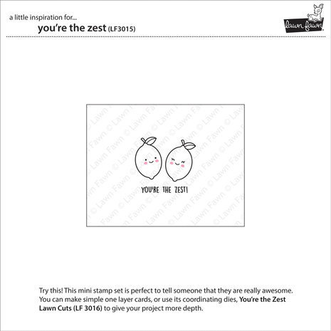 Lawn Fawn You're The Zest Clear Stamps (LF3015) Lawn Fawn You're The Zest Clear Stamps (LF3015)