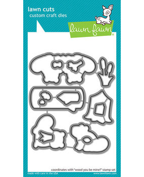 Lawn Fawn Wood You Be Mine? Dies (LF3012)