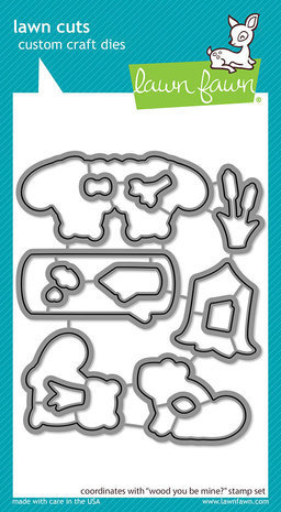 Lawn Fawn Wood You Be Mine? Dies (LF3012)