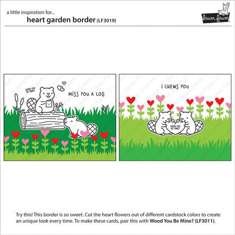 Lawn Fawn Heart Garden Border Dies (LF3019)