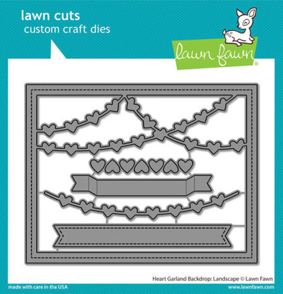 Lawn Fawn Heart Garland Backdrop Landscape Dies (LF3021) Lawn Fawn Heart Garland Backdrop Landscape Dies (LF3021)