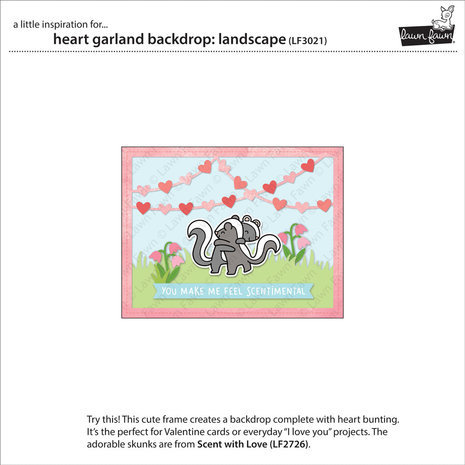Lawn Fawn Heart Garland Backdrop Landscape Dies (LF3021) Lawn Fawn Heart Garland Backdrop Landscape Dies (LF3021)