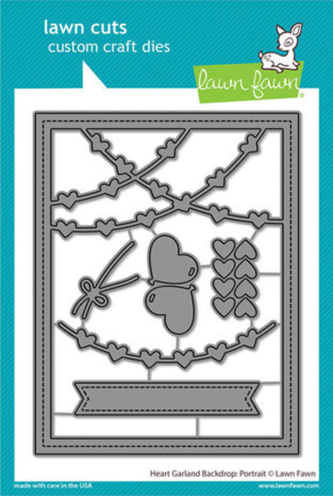 Lawn Fawn Heart Garland Backdrop Portrait Dies (LF3022) Lawn Fawn Heart Garland Backdrop Portrait Dies (LF3022)