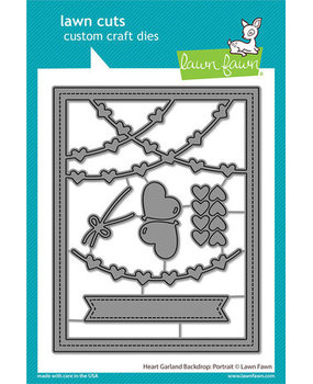 Lawn Fawn Heart Garland Backdrop Portrait Dies (LF3022) Lawn Fawn Heart Garland Backdrop Portrait Dies (LF3022)