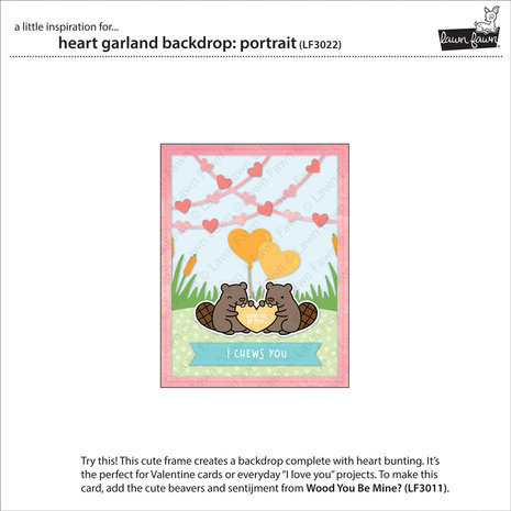 Lawn Fawn Heart Garland Backdrop Portrait Dies (LF3022) Lawn Fawn Heart Garland Backdrop Portrait Dies (LF3022)