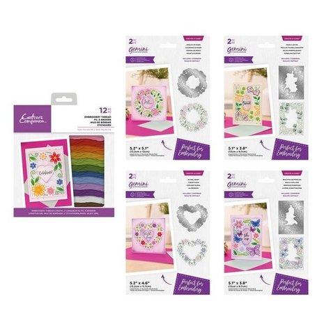 Gemini Embroidery Frame Swirly Leaves Create-a-Card Dies (GEM-MD-CAD-SWLE) Gemini Embroidery Frame Swirly Leaves Create-a-Card Dies (GEM-MD-CAD-SWLE)