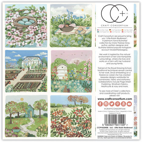 Craft Consortium Little Robin Redbreast 6x6 Inch Paper Pad (CCPPAD040B) Craft Consortium Little Robin Redbreast 6x6 Inch Paper Pad (CCPPAD040B)