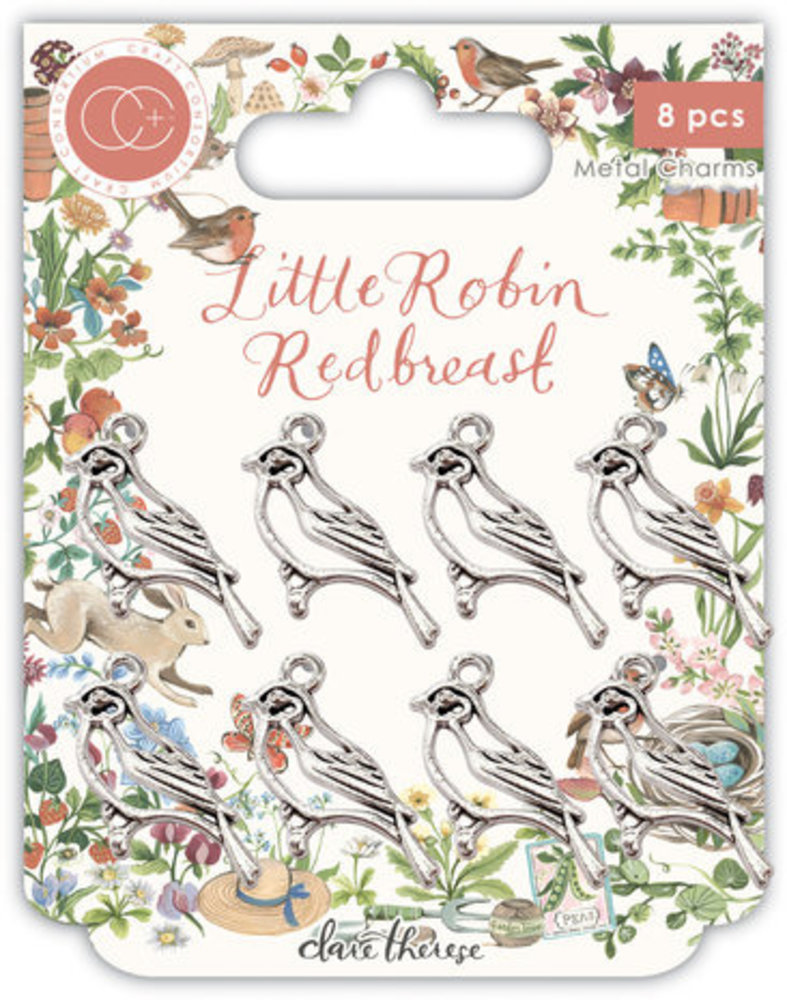 Craft Consortium Little Robin Redbreast Metal Charms Robin (CCMCHRM039) Craft Consortium Little Robin Redbreast Metal Charms Robin (CCMCHRM039)