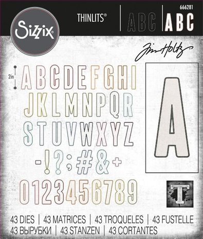 Sizzix Thinlits Die Set Alphanumeric (666281)