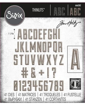 Sizzix Thinlits Die Set Alphanumeric Emporium (666282)