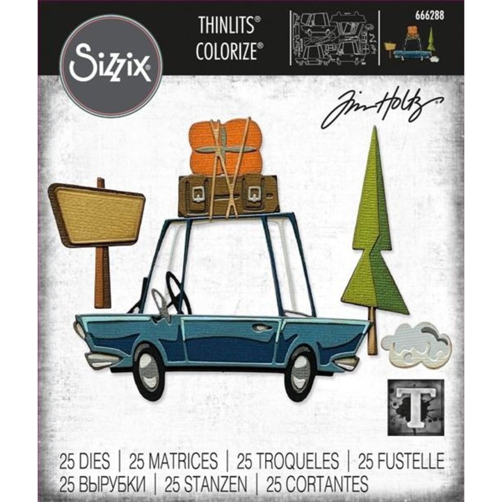Thinlits stansset 11PK Holiday Greens Mini van Tim Holtz