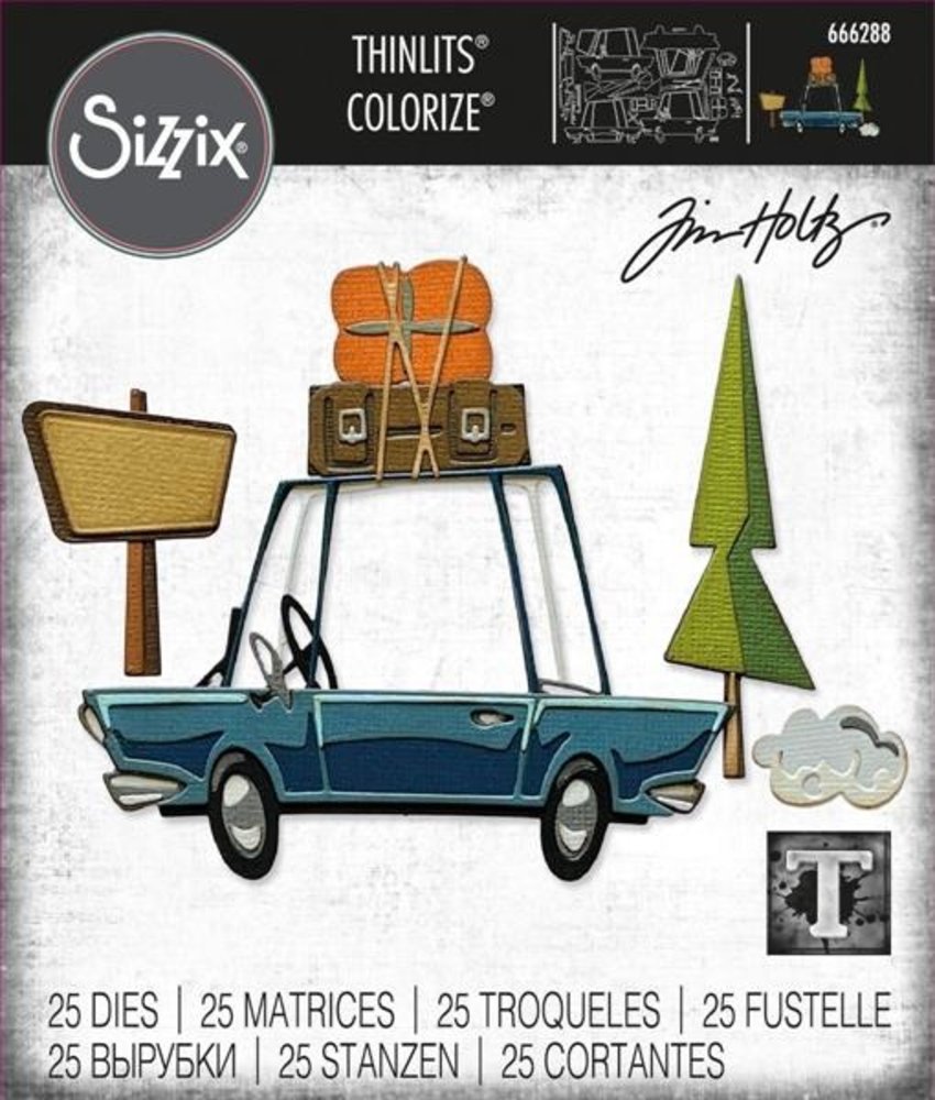 Sizzix Thinlits Die Set Road Trip Colorize (666288)