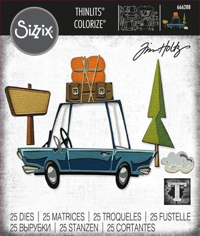 Sizzix Thinlits Die Set Road Trip Colorize (666288)