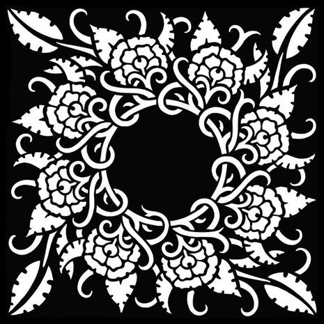 Pink Ink Designs Flowers & Vines 7x7 Inch Masking Stencil (PINKST018)