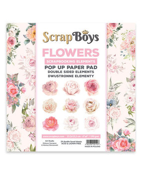 ScrapBoys Flowers 6x6 Inch Pop Up Paper Pad (POPFL-01)