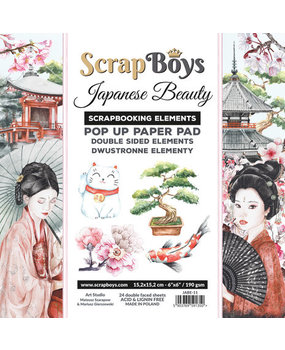 ScrapBoys Japanese Beauty 6x6 Inch Pop Up Paper Pad (JABE-11) ScrapBoys Japanese Beauty 6x6 Inch Pop Up Paper Pad (JABE-11)