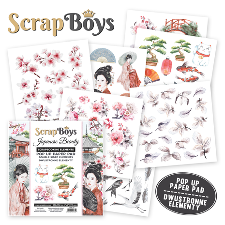 ScrapBoys Japanese Beauty 6x6 Inch Pop Up Paper Pad (JABE-11) ScrapBoys Japanese Beauty 6x6 Inch Pop Up Paper Pad (JABE-11)