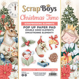 ScrapBoys Christmas Time 6x6 Inch Pop Up Paper Pad (CHTI-11)