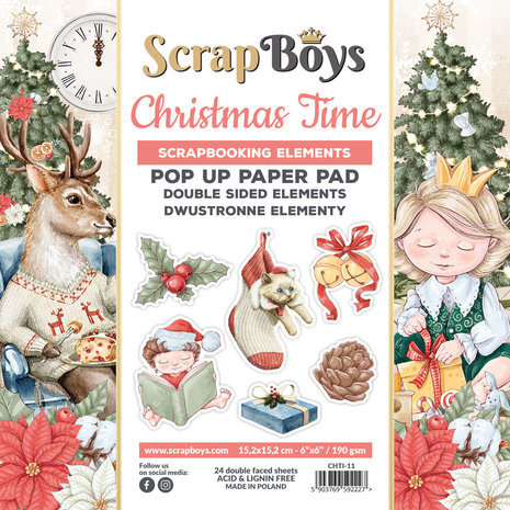 ScrapBoys Christmas Time 6x6 Inch Pop Up Paper Pad (CHTI-11) ScrapBoys Christmas Time 6x6 Inch Pop Up Paper Pad (CHTI-11)