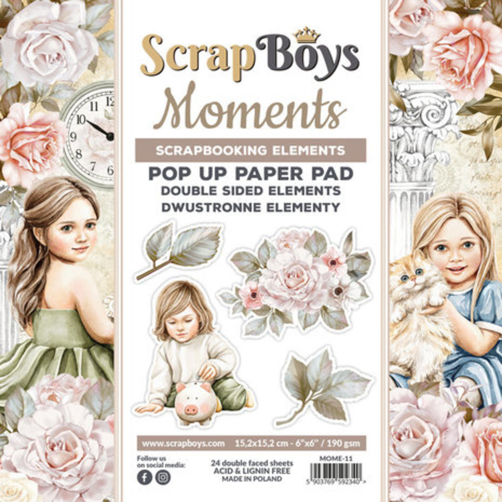 ScrapBoys Moments 6x6 Inch Pop Up Paper Pad (MOME-11) ScrapBoys Moments 6x6 Inch Pop Up Paper Pad (MOME-11)