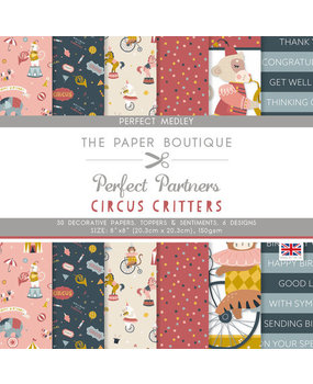 The Paper Boutique Circus Critters 8x8 Inch Decorative Papers (PB1993)