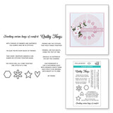 Spellbinders Home Seet Quilt Quilty Hugs Sentiments Clear Stamp (STP-156)