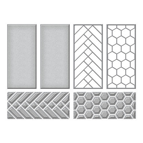 Spellbinders Home Sweet Quilt French Braid and Hexagon Panels Dies (S5-542) Spellbinders Home Sweet Quilt French Braid and Hexagon Panels Dies (S5-542)