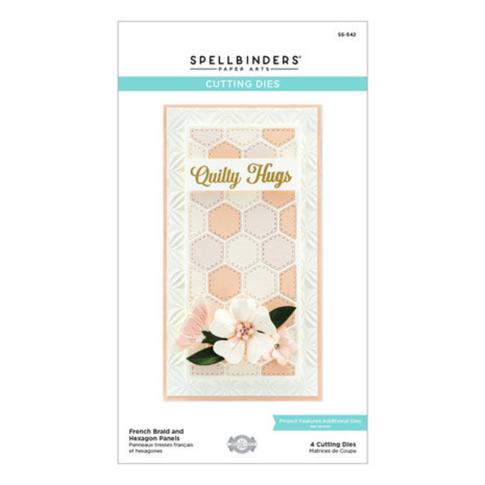 Spellbinders Home Sweet Quilt French Braid and Hexagon Panels Dies (S5-542) Spellbinders Home Sweet Quilt French Braid and Hexagon Panels Dies (S5-542)