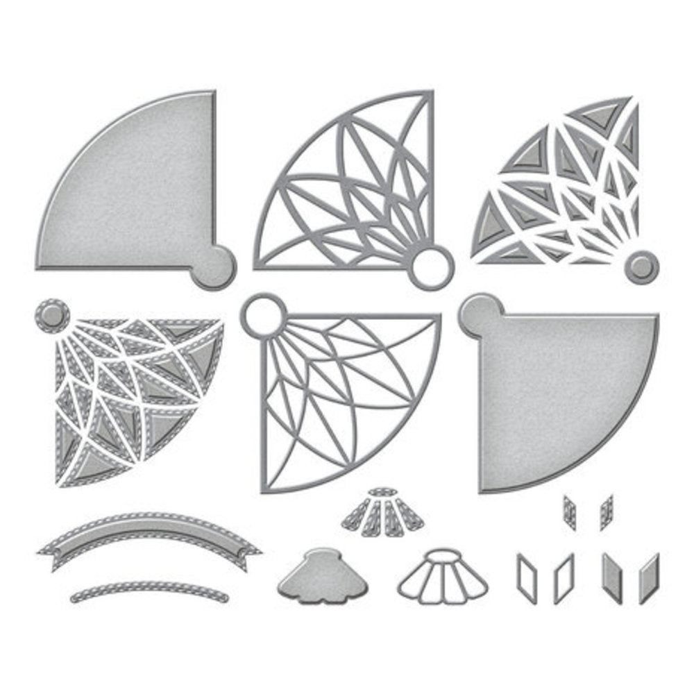 Spellbinders Home Sweet Quilt Quilted Stained Glass Window Dies (S5-543)